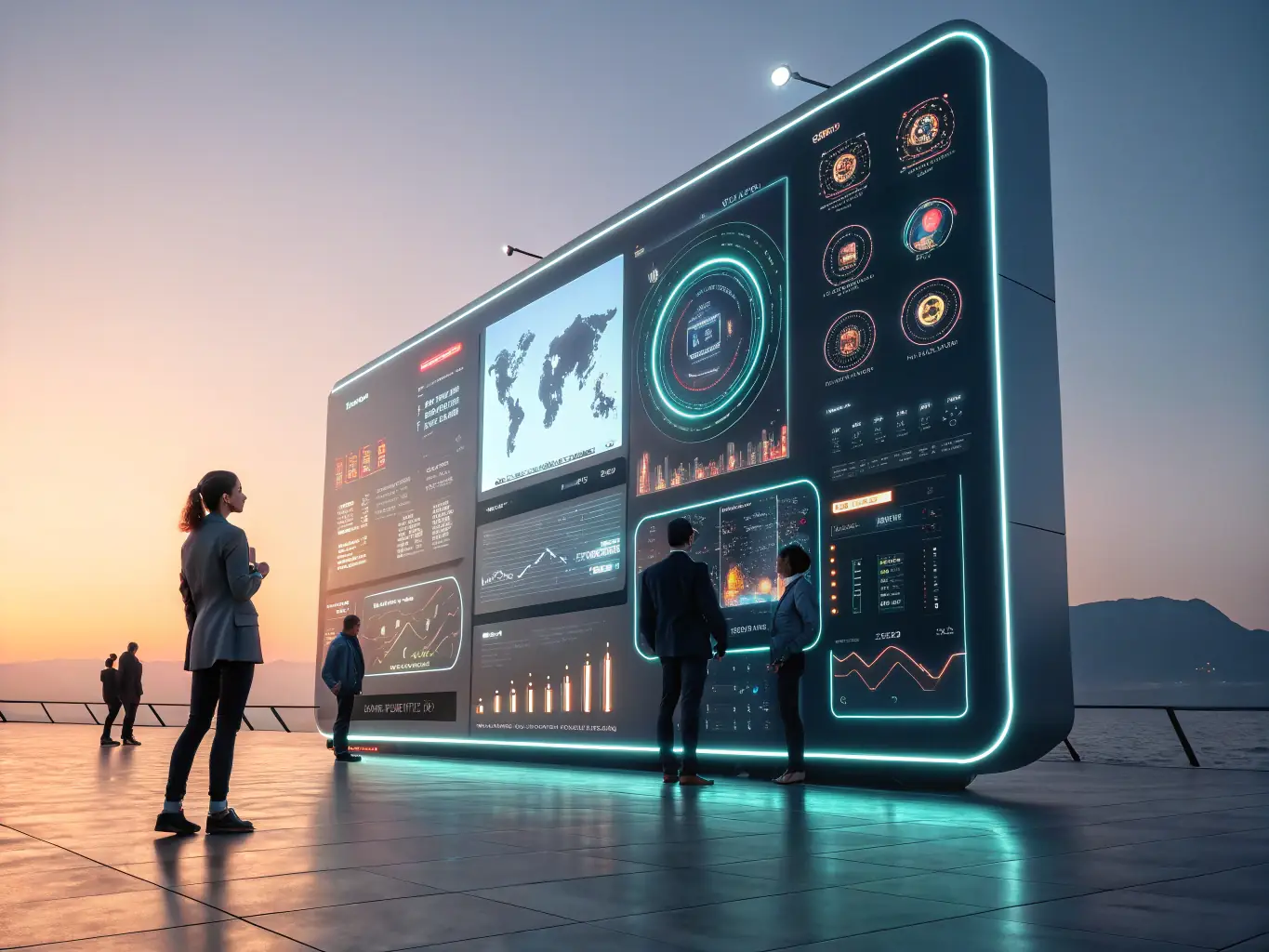 An AI interface suggesting design improvements on a website mockup, highlighting the use of artificial intelligence in optimizing web design.