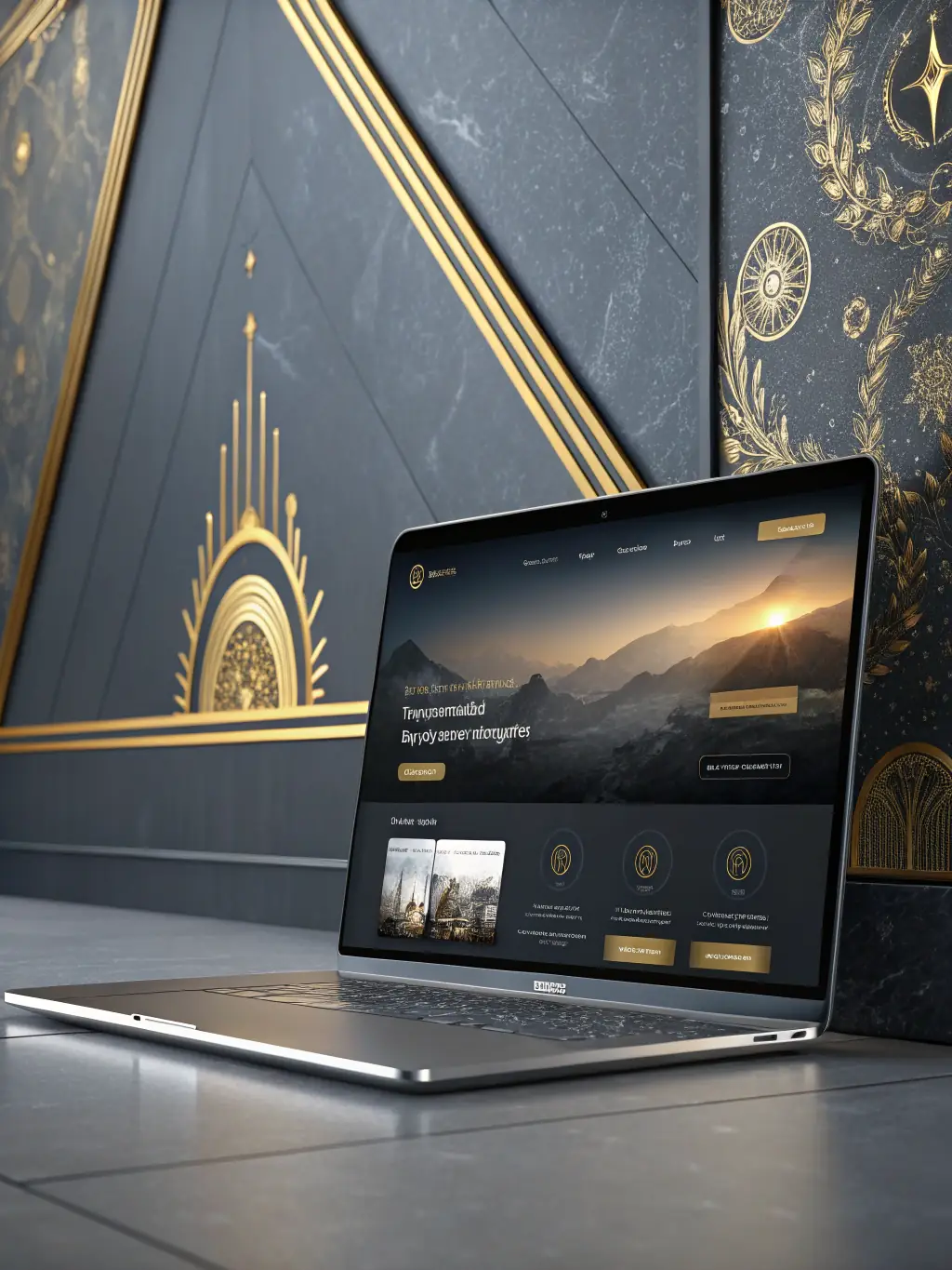 A digital illustration depicting a website loading quickly, with AI icons enhancing the speed.