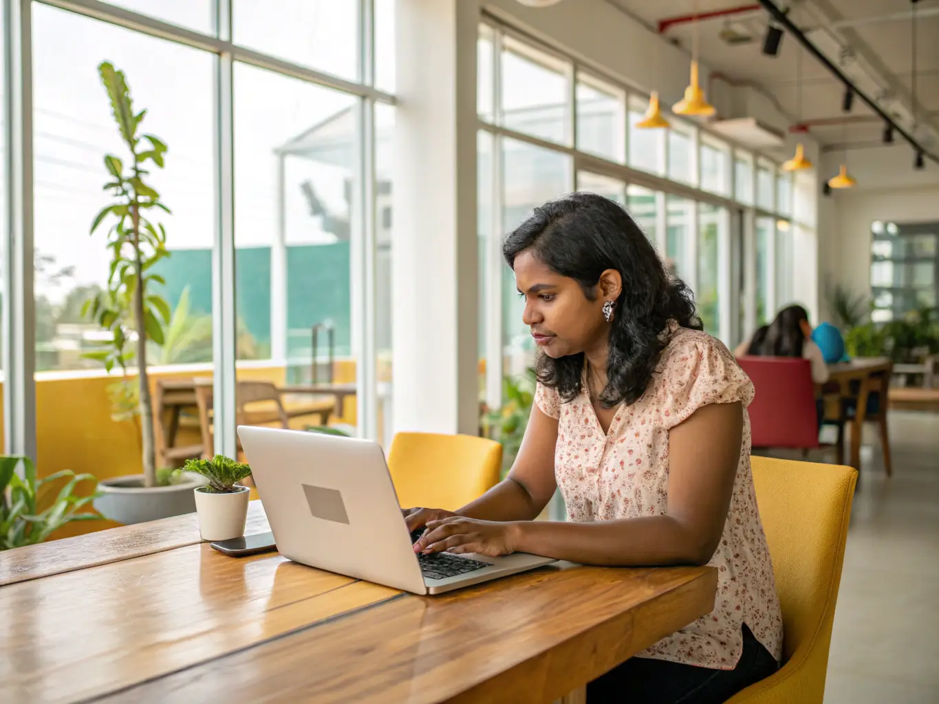 A content creator developing engaging blog posts and website copy, illustrating the importance of high-quality content in attracting and retaining website visitors.